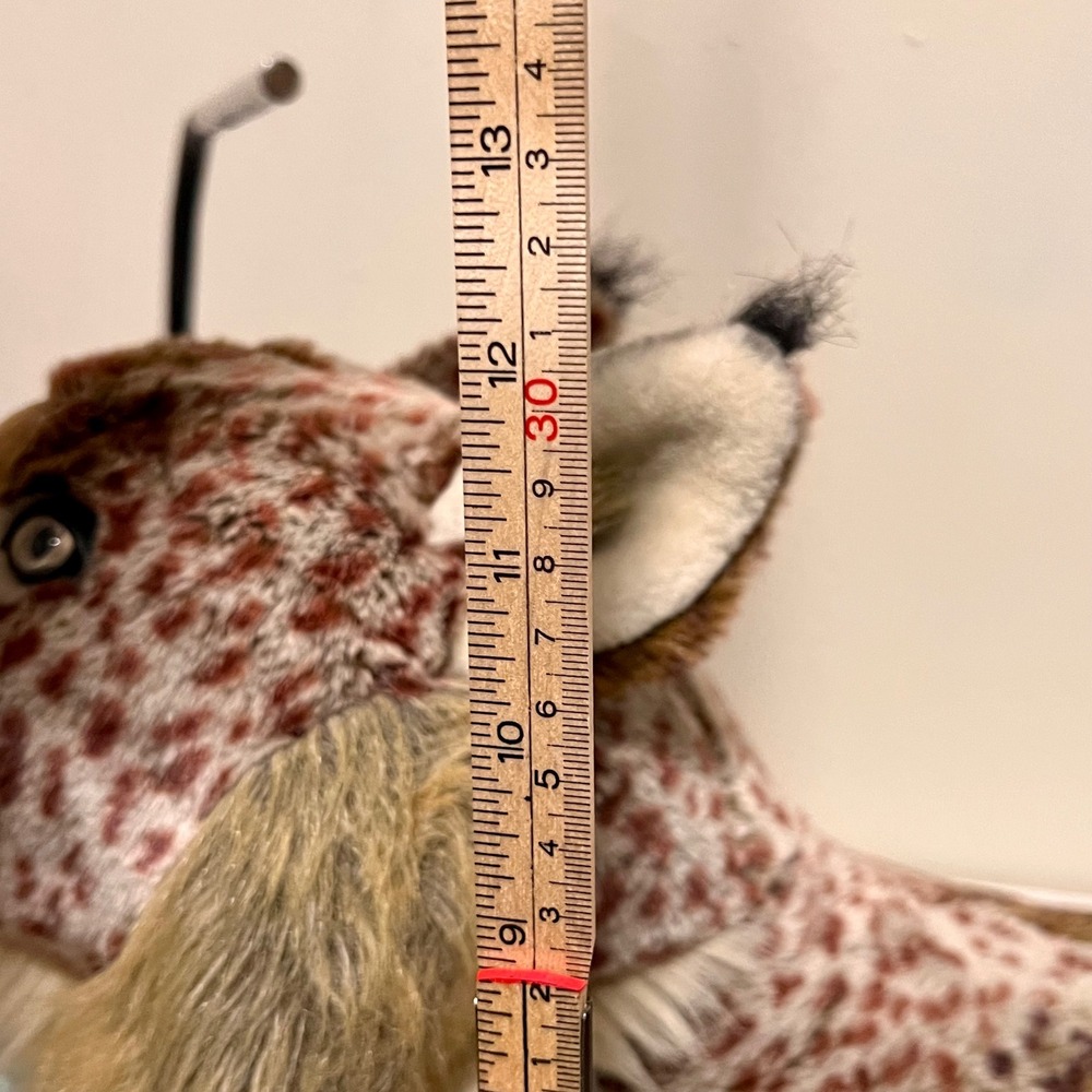 Lynx Large Spotted Plush Stuffed Animal Brown Tan Realistic Excellent Wild - Picture 12 of 13